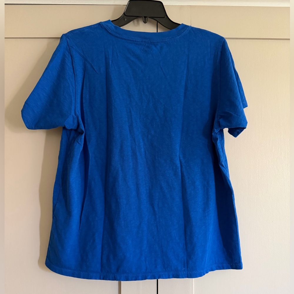 Cobalt Blue Chain Stitch Graphic Tee - Picture 5 of 5